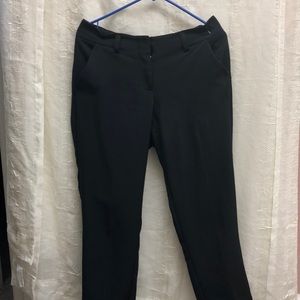 Black crop slacks